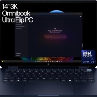 HP OmniBook Ultra Flip AI 14" Laptop: 3K OLED Touch Display, Intel® Core™ Ultra 9 Processor, 32GB RAM, 1TB SSD, Wi-Fi 7, Bluetooth® 5.4, 20.5-Hour Battery Life, Eclipse Gray, B2CP1PA
