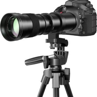 EF/EF-S 420-800mm F8.3 Telephoto Zoom Lens(MF) + T-Mount Adapter for Canon EOS Rebel T8i/T7i/T7/T6i/T5/T3i/T2i/XSi/SL3/SL2/T100/90D/80D/70D/50D/5D Mark IV/6D II/7D II/1D X III II-DSLR Cameras Lenses