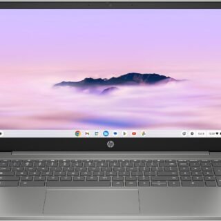 HP Chromebook 15a, 15.6-inch FHD Display, Intel Core i3-N305, 8GB RAM, 128GB UFS, Intel UHD Graphics, ChromeOS, Wi-Fi 6, Bluetooth 5.3, Numeric Keypad, Fast Charge, Mineral Silver, 9J6K2PA