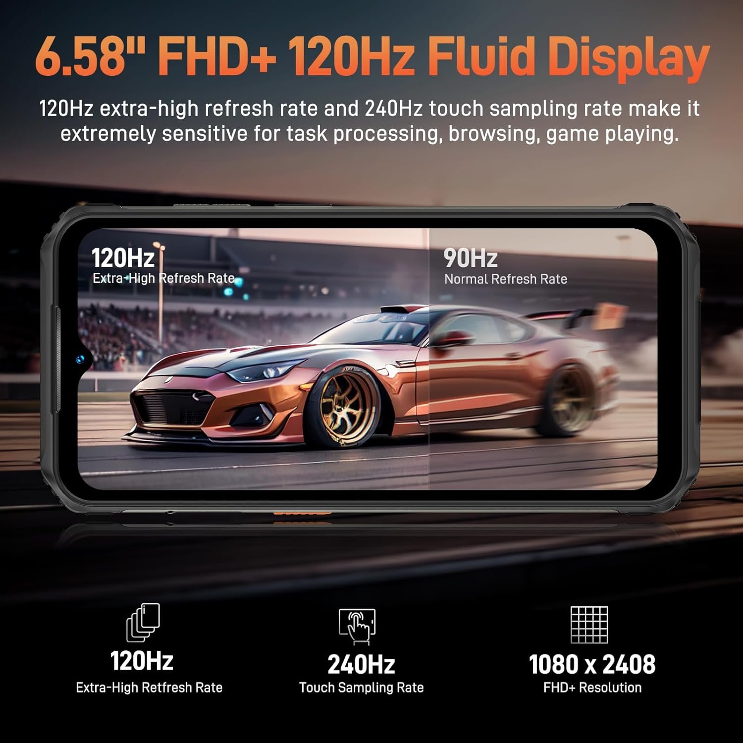 Ulefone Armor 21 16GB+256GB Rugged Smartphone, 122dB Loudest Speaker, MTK G99 Android 14 Unlocked Rugged Phone, 64MP Main Cam, 24MP Night Vision Cam, 6.58" FHD+ Screen, 9600mAh, IP68 Dual SIM 4G - Image 4