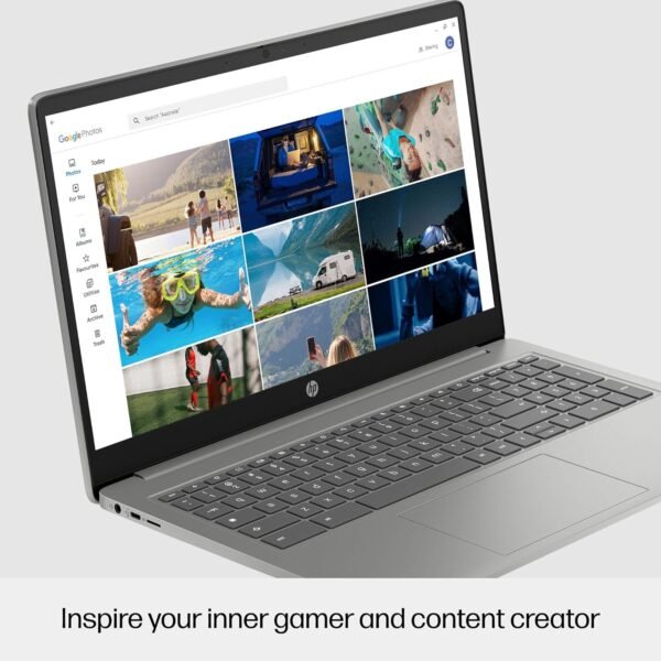 HP Chromebook 15a, 15.6-inch FHD Display, Intel Core i3-N305, 8GB RAM, 128GB UFS, Intel UHD Graphics, ChromeOS, Wi-Fi 6, Bluetooth 5.3, Numeric Keypad, Fast Charge, Mineral Silver, 9J6K2PA - Image 5
