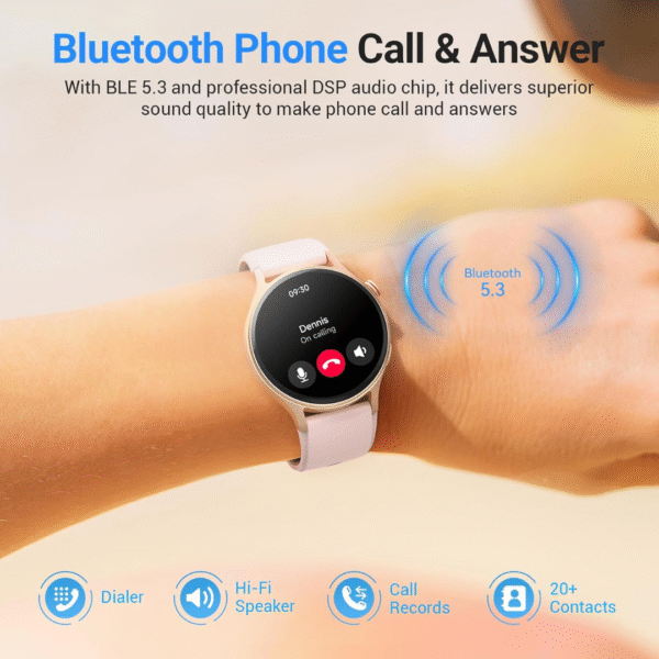Smart Watch for Women,1.32" AMOLED Touchscreen Fitness Tracker, Make/Answer Calls, Activity Trackers with Heart Rate/Sleep/SpO2 Monitor,110+ Sport Modes Waterproof Fitness Watch - Image 7